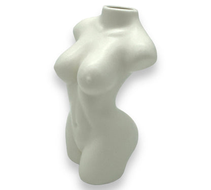 Woman's Body Vase 'Elegant Shapes' - White - 12x5.5 cm