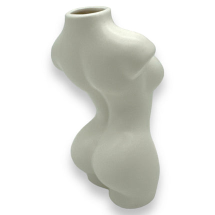 Woman's Body Vase 'Elegant Shapes' - White - 12x5.5 cm