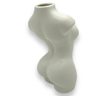 Woman's Body Vase 'Elegant Shapes' - White - 12x5.5 cm