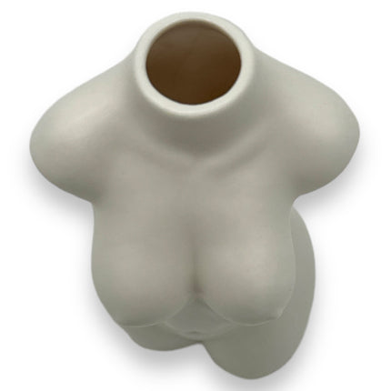 Woman's Body Vase 'Elegant Shapes' - White - 12x5.5 cm