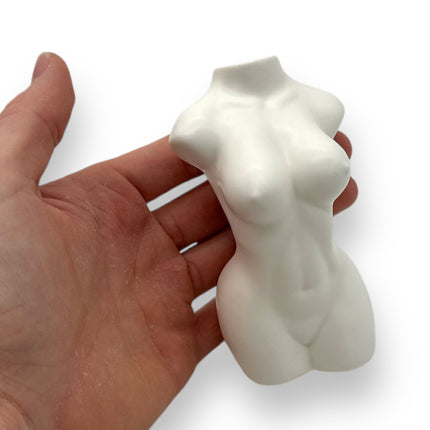 Woman's Body Vase 'Elegant Shapes' - White - 12x5.5 cm