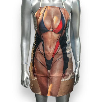 Grappig Keukenschort met Sexy Bikini Vrouw Design - Ideaal voor Feestjes en BBQ's