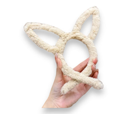 Plush Rabbit Ears Headband - Festive Headdress for Costume Party and Bachelorette Party 