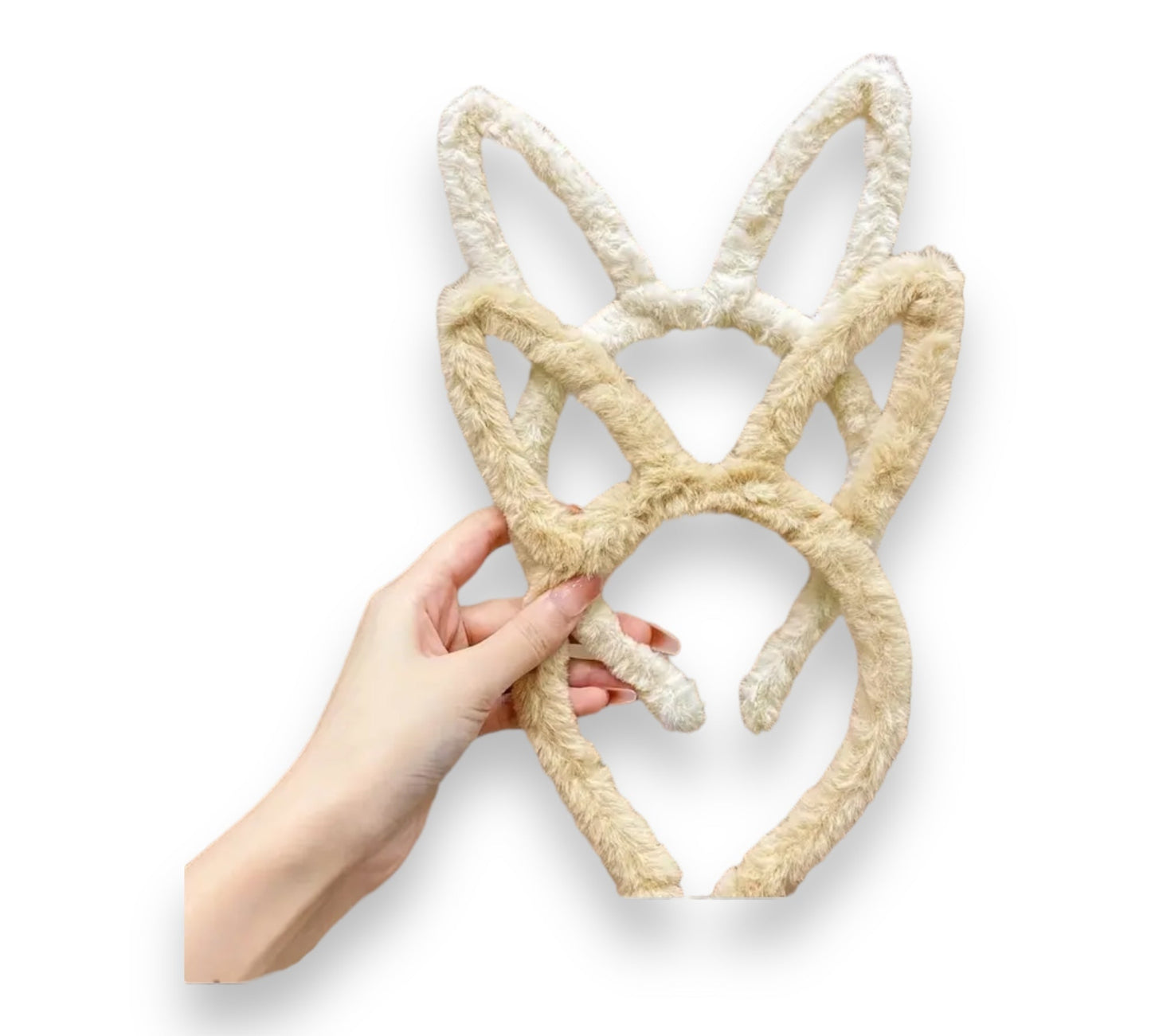 Plush Rabbit Ears Headband - Festive Headdress for Costume Party and Bachelorette Party 