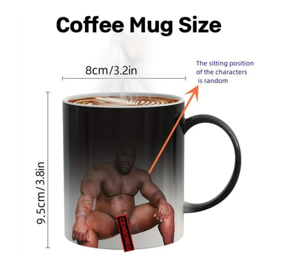 Funny Muscle Bun Coffee Mug - A Humorous Coffee Cup for a Cheerful Morning Routine 