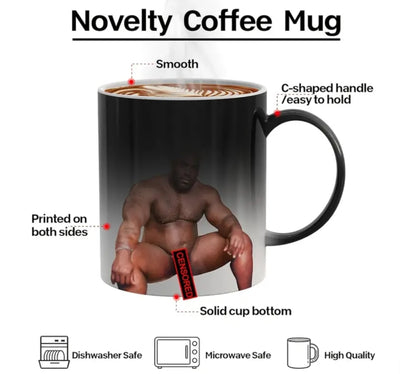 Funny Muscle Bun Coffee Mug - A Humorous Coffee Cup for a Cheerful Morning Routine 