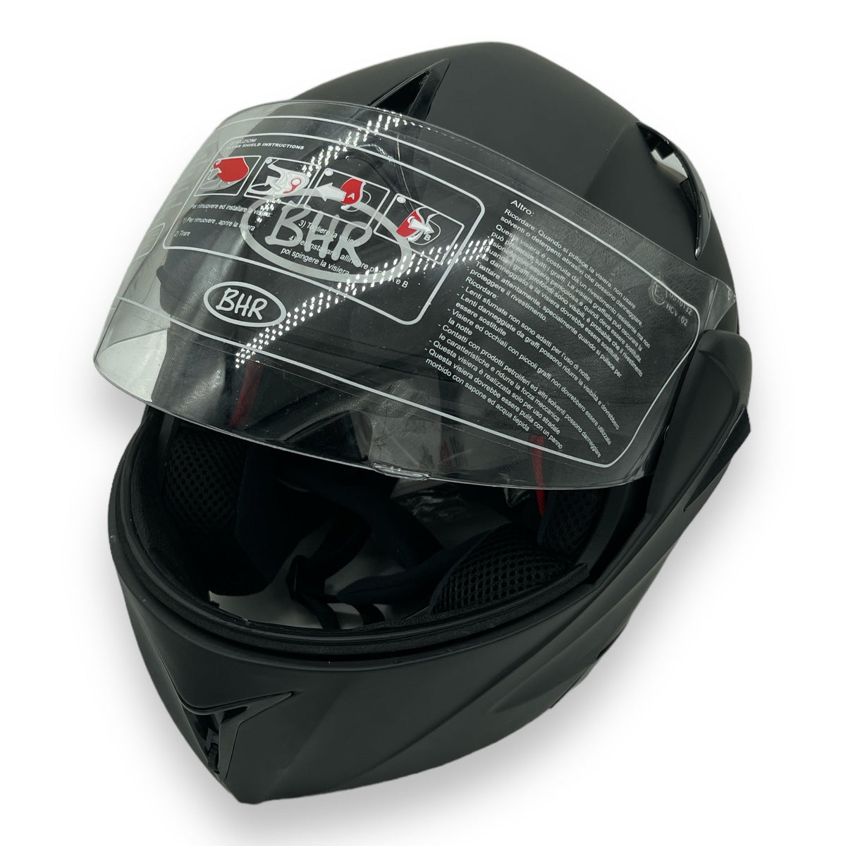 BHR Motorhelm Zwart