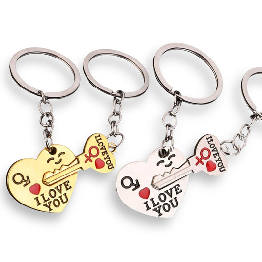 Keychain 'Eternally Together' - Key and Heart - 2 Models 