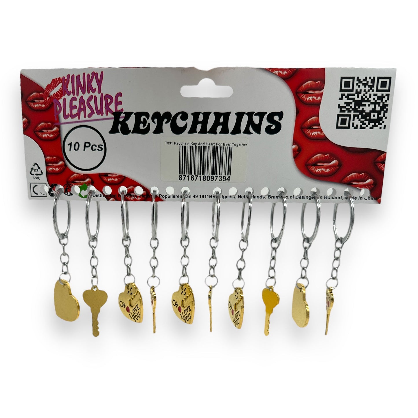 Keychain 'Eternally Together' - Key and Heart - 2 Models 