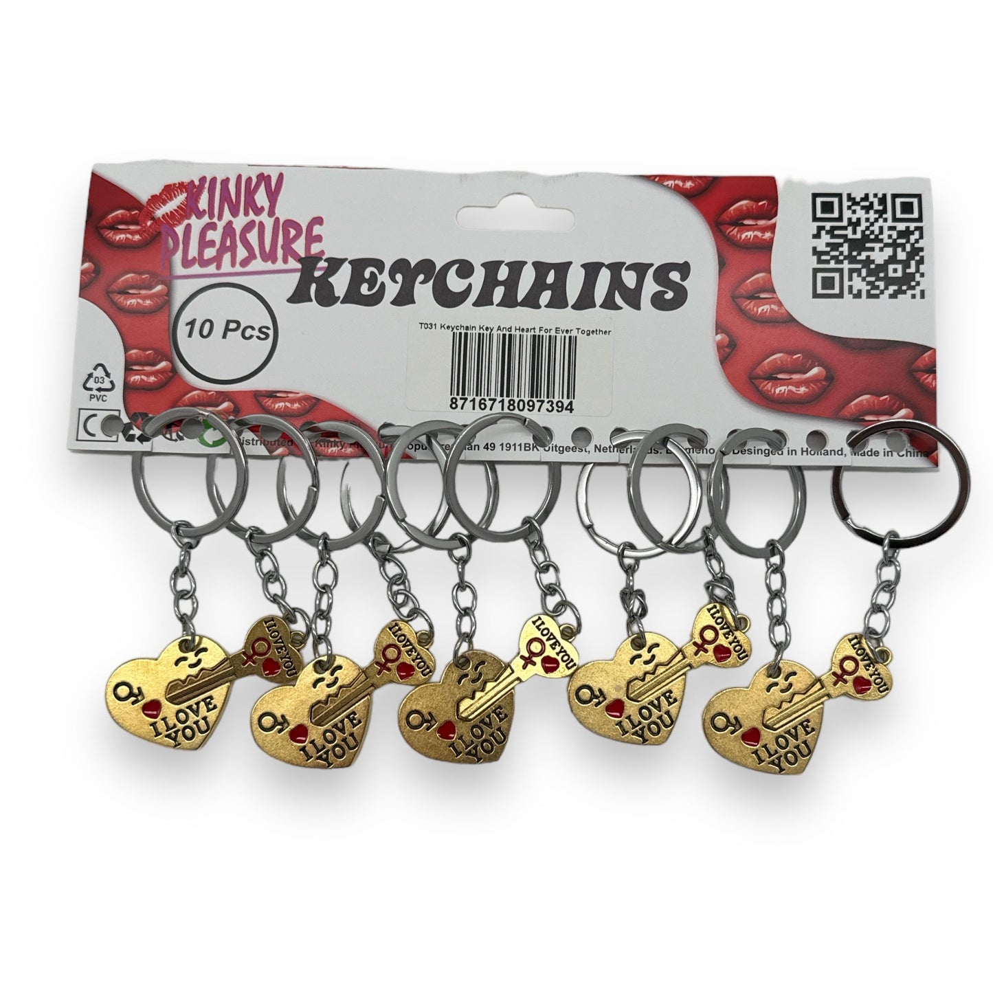 Keychain 'Eternally Together' - Key and Heart - 2 Models 