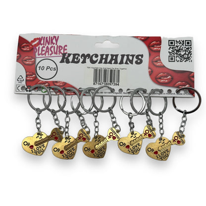 Keychain 'Eternally Together' - Key and Heart - 2 Models 