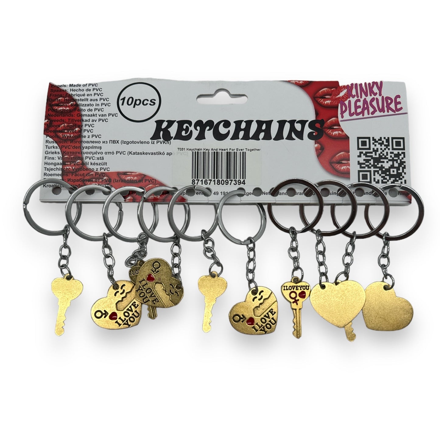 Keychain 'Eternally Together' - Key and Heart - 2 Models 