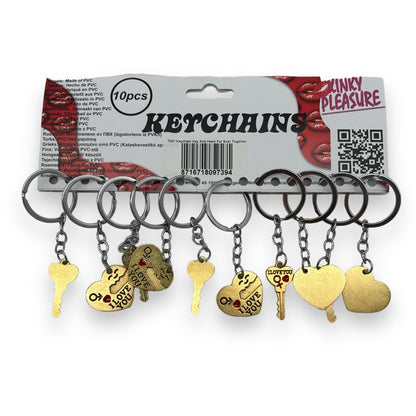 Keychain 'Eternally Together' - Key and Heart - 2 Models 