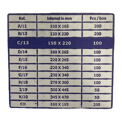 A11 Bubble Envelope 100x165mm 200 Pieces