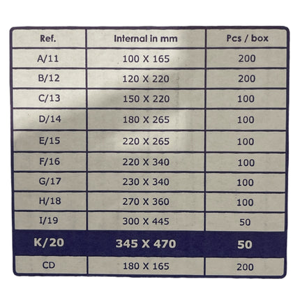 A11 Bubble Envelope 100x165mm 200 Pieces