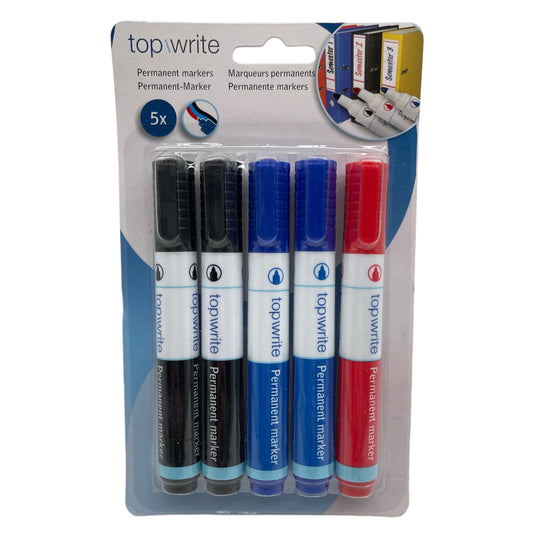 Top Write Permanente Markers 5 Stuks