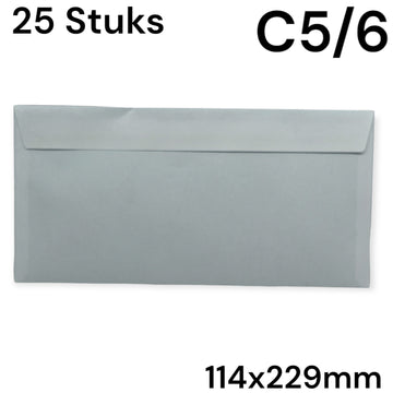 C5/C6 Konvolut Hvid 114x229mm 25 Stk