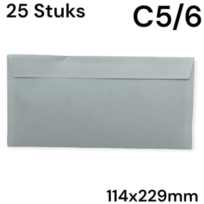 C5/C6 Envelope White 114x229mm 25 Pieces