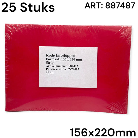 Envelope Red 156x220mm