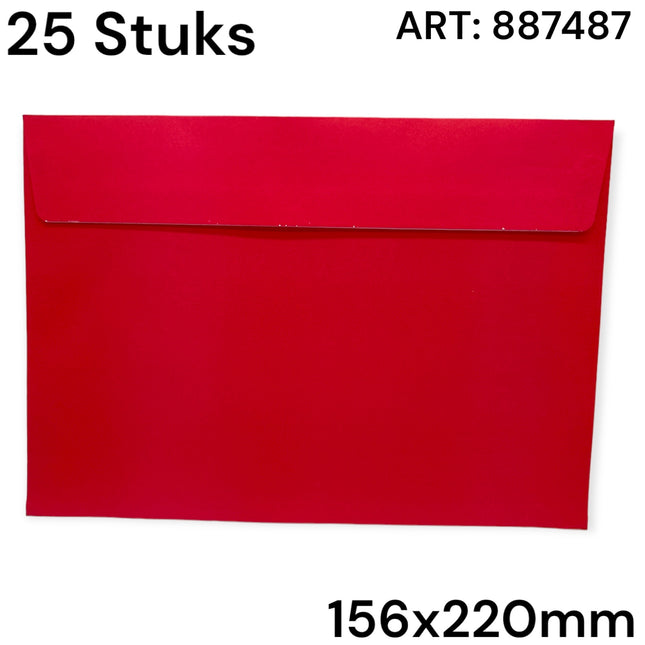 Envelop Rood 156x220mm