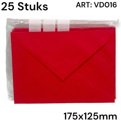Konvolut Rød 175x125mm