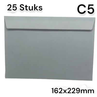 C5 Enveloppen Wit 162 x 229 mm - 25 stuks