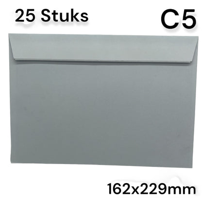 C5 Envelop Wit 162x229mm 25 Stuks