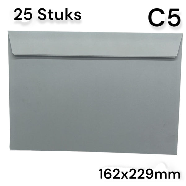 C5 Enveloppen Wit 162 x 229 mm - 25 stuks