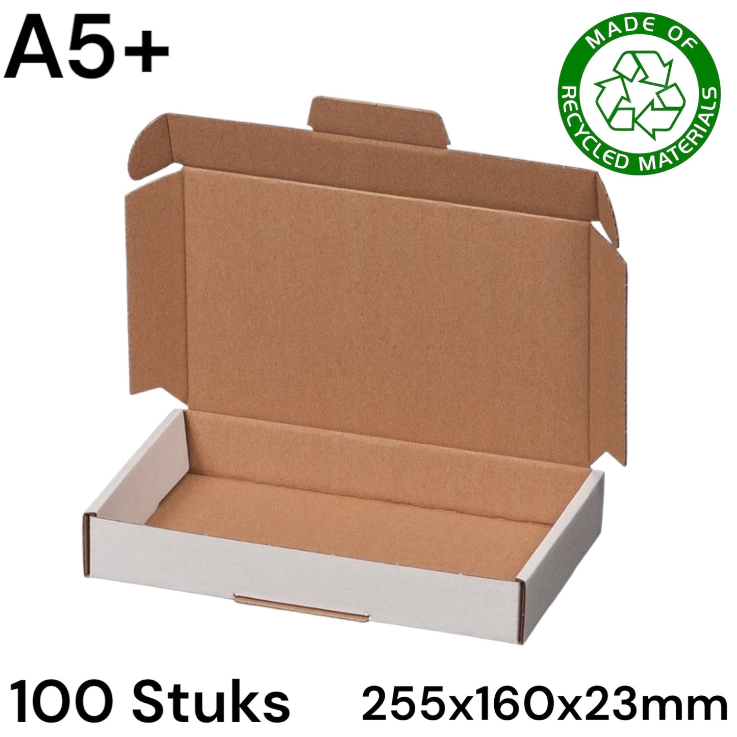 Recycled Letterbox box 255 x 160 x 28 mm (A5+) Bundle 100 pieces