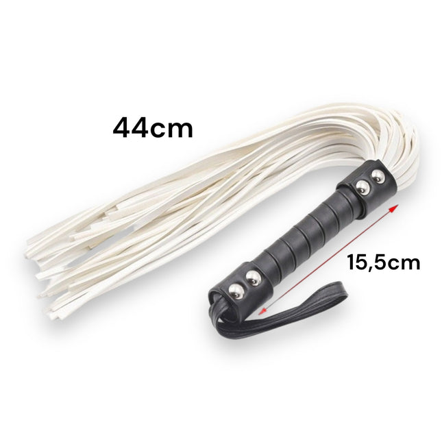 Stylish Whip with White Hairs - 44cm