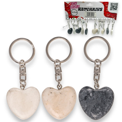 Sleutelhanger Hartje Van Steen in 3 Kleuren
