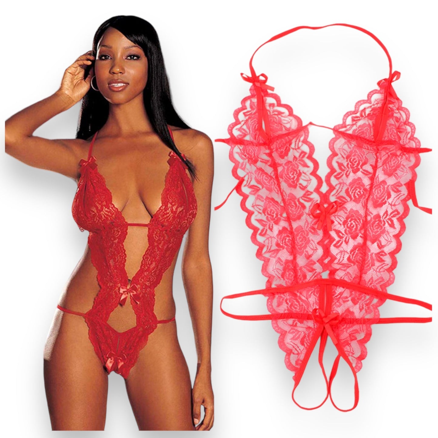 Erotische Lingerie Set Zwart 3 Maten