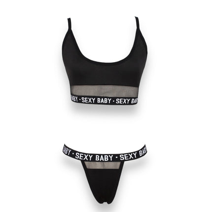 Erotic Lingerie Set Black 2 Colors In 3 Sizes