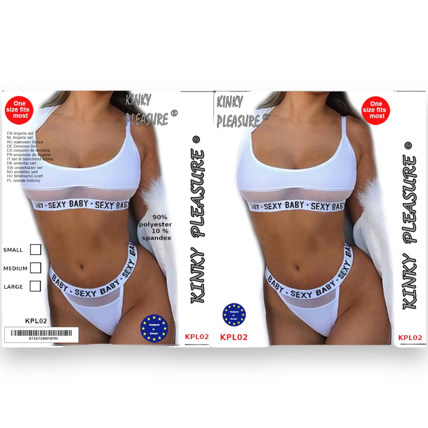 Erotische Lingerie Set Zwart 2 Kleuren In 3 Maten