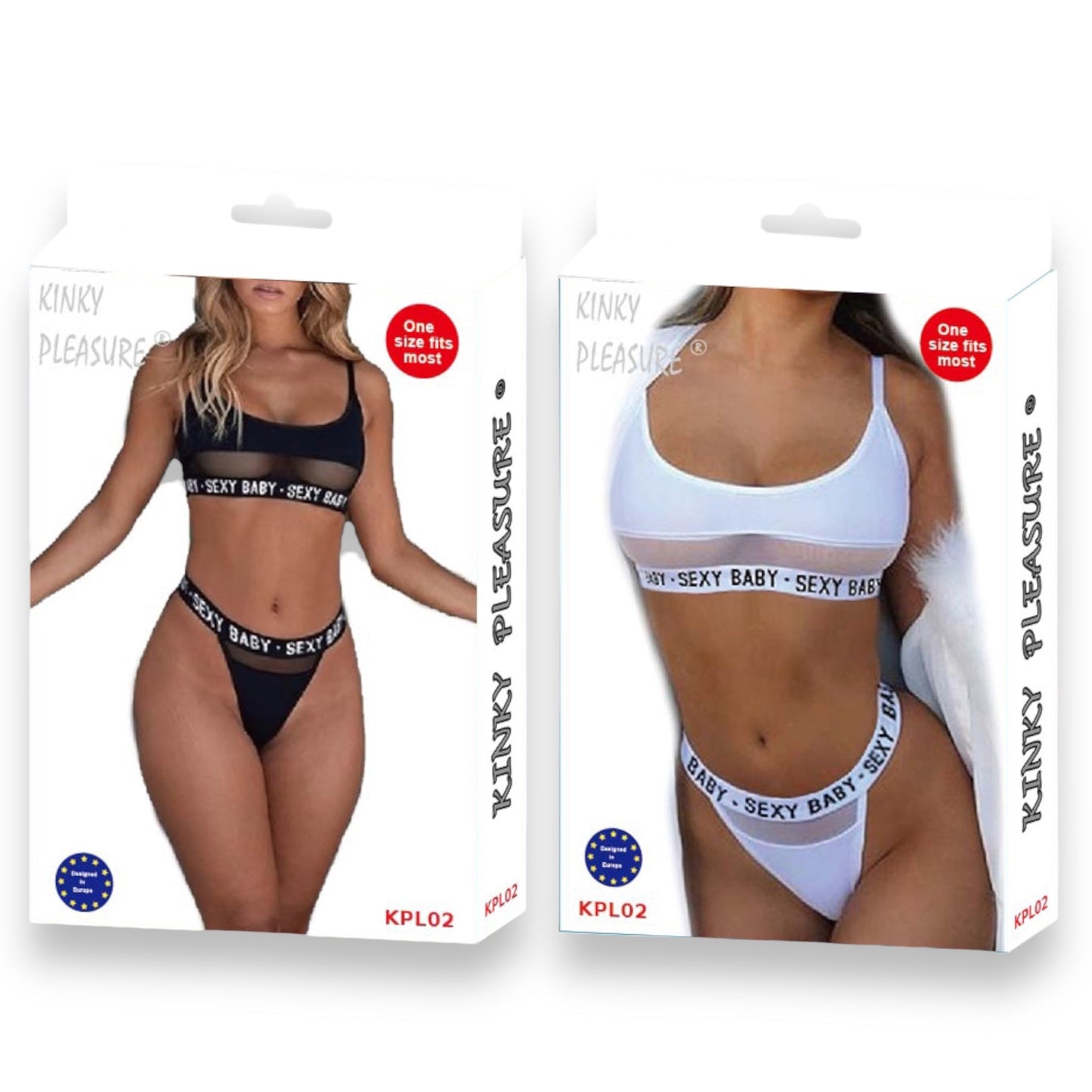 Erotische Lingerie Set Zwart 2 Kleuren In 3 Maten