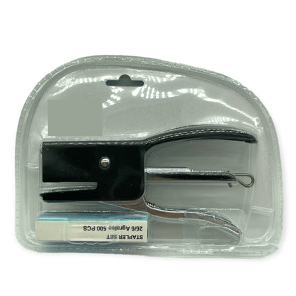Stapler with 500 Staples in 3 Colors - Red, Blue and Black