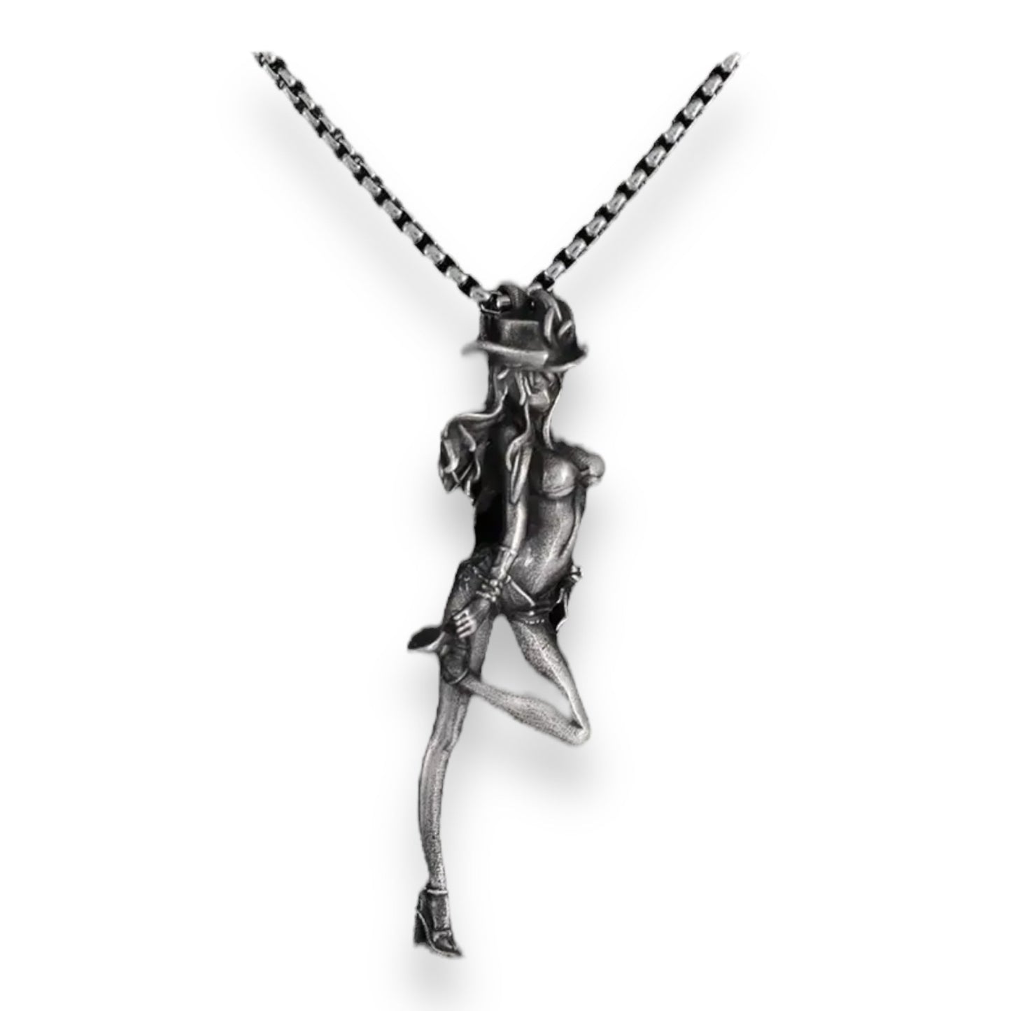 Exclusieve Ketting 'Cowgirl Chic' - Vrouw in Bikini met Cowboyhoed