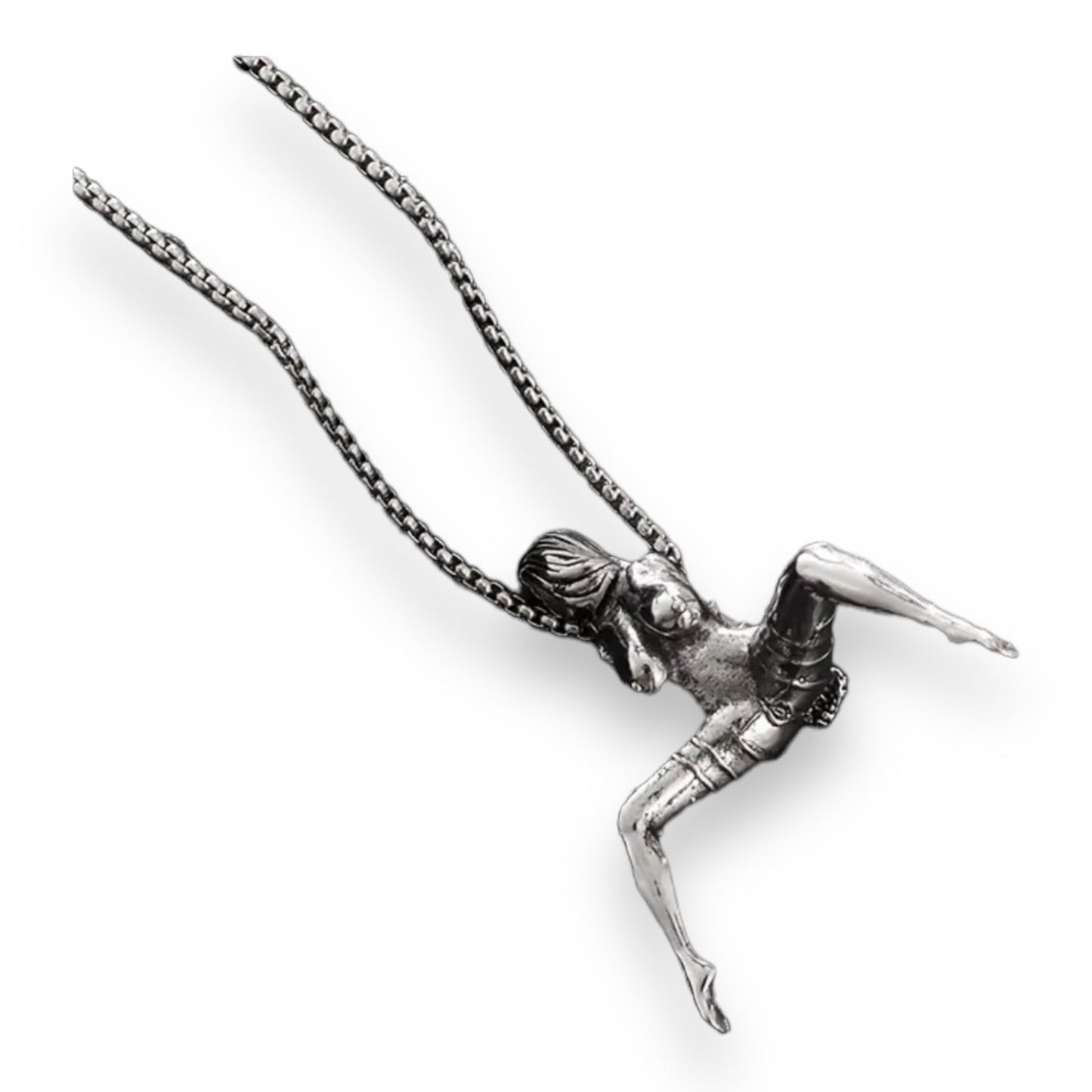 Exclusieve Ketting - 'Gebonden Schoonheid' - Naakte Vrouw in Bondage