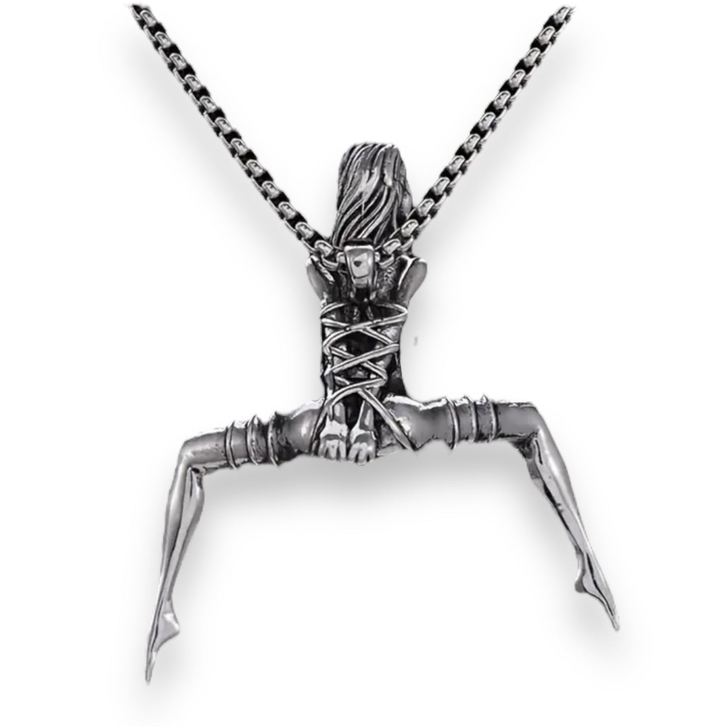 Exclusieve Ketting - 'Gebonden Schoonheid' - Naakte Vrouw in Bondage