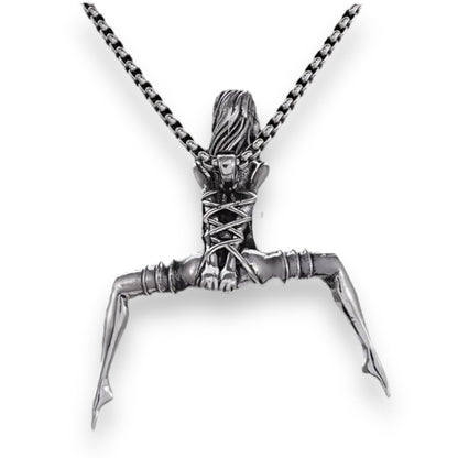 Exclusieve Ketting - 'Gebonden Schoonheid' - Naakte Vrouw in Bondage