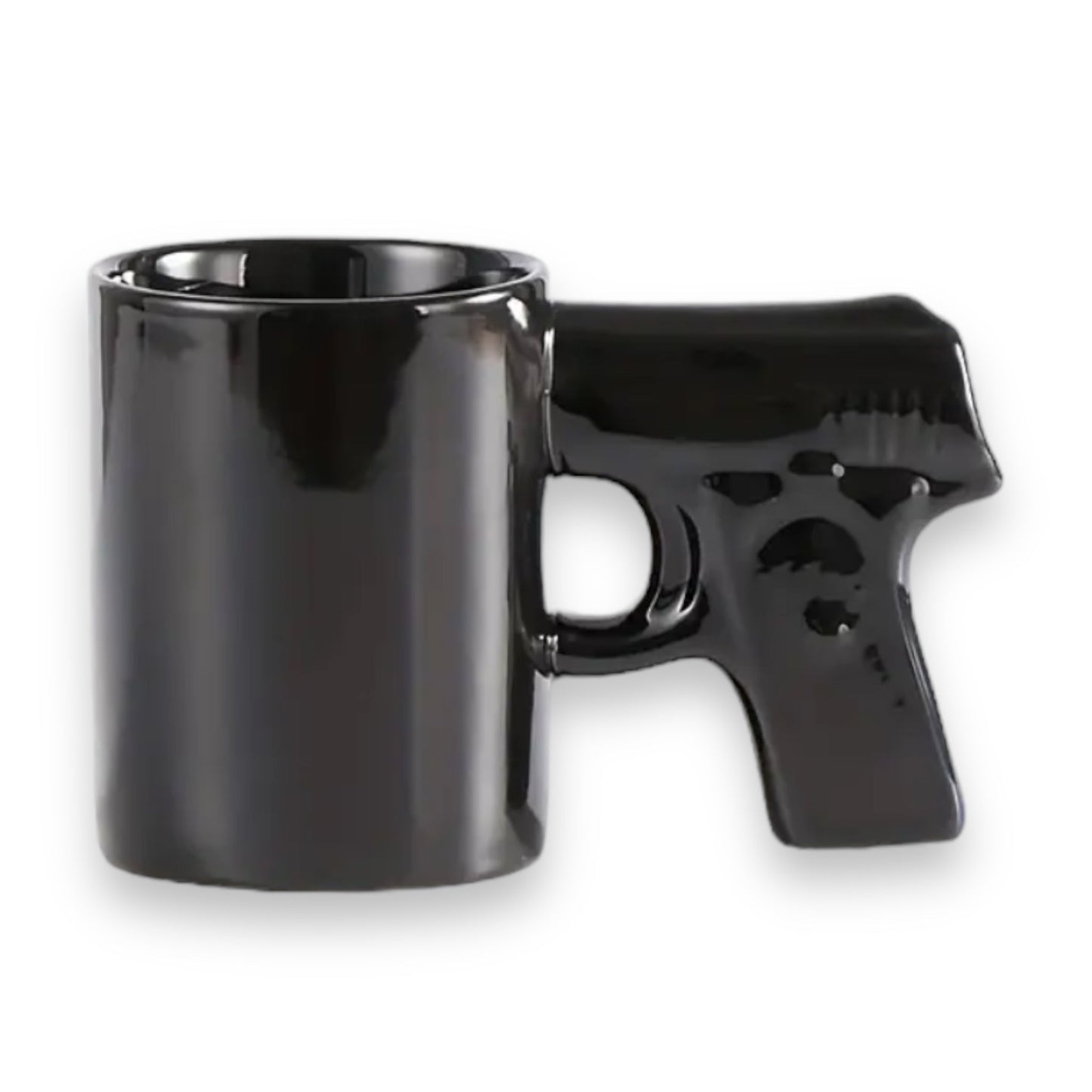 Koffiemok 'Black Pistol' - Het Ultieme Statement in je Koffiepauze