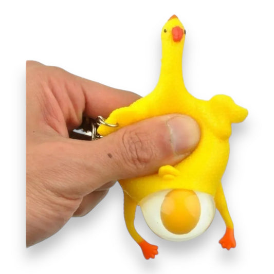 Chicken Madness Keychain - Funny Egg-Laying Chicken 