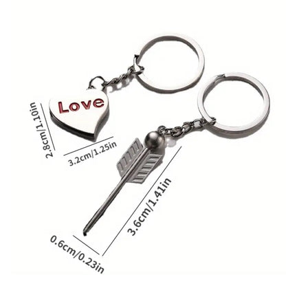 Keychain 'Heart with Arrow' for Eternal Togetherness 