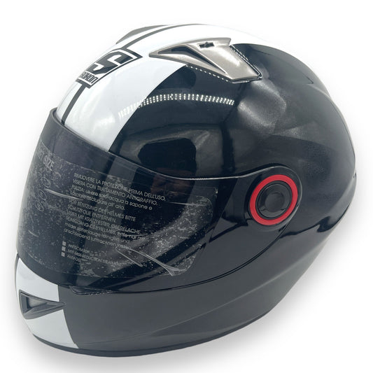 BHR Zwarte Met Wit Motor Gross Helm Maat: S