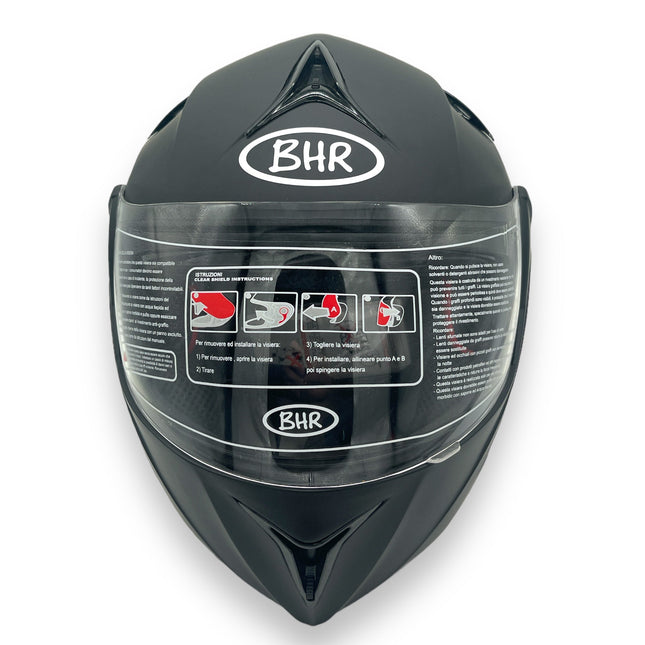 BHR Black Motorcycle Helmet Medium