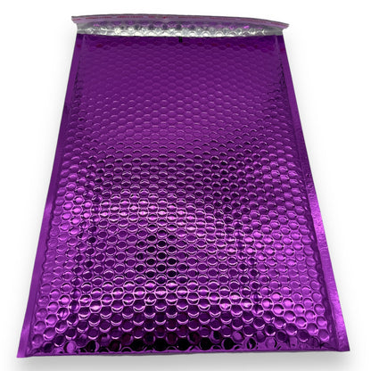 Bubbles Plastic Envelope Metallic Color Purple 44x32cm