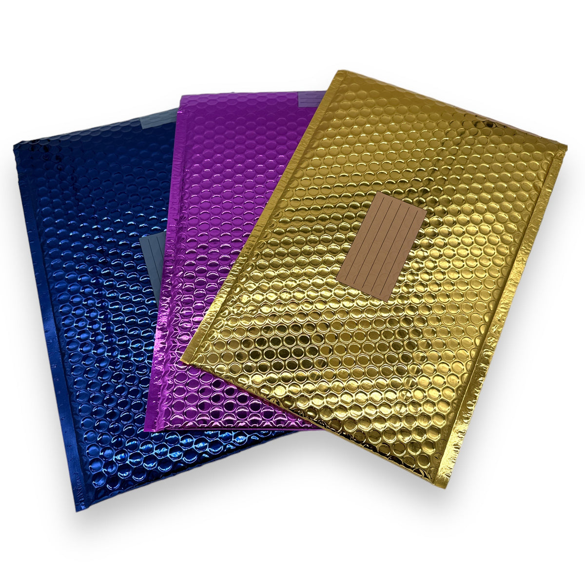 Bubbelenvelop Metallic 33 x 23 cm - Goud, Blauw of Paars