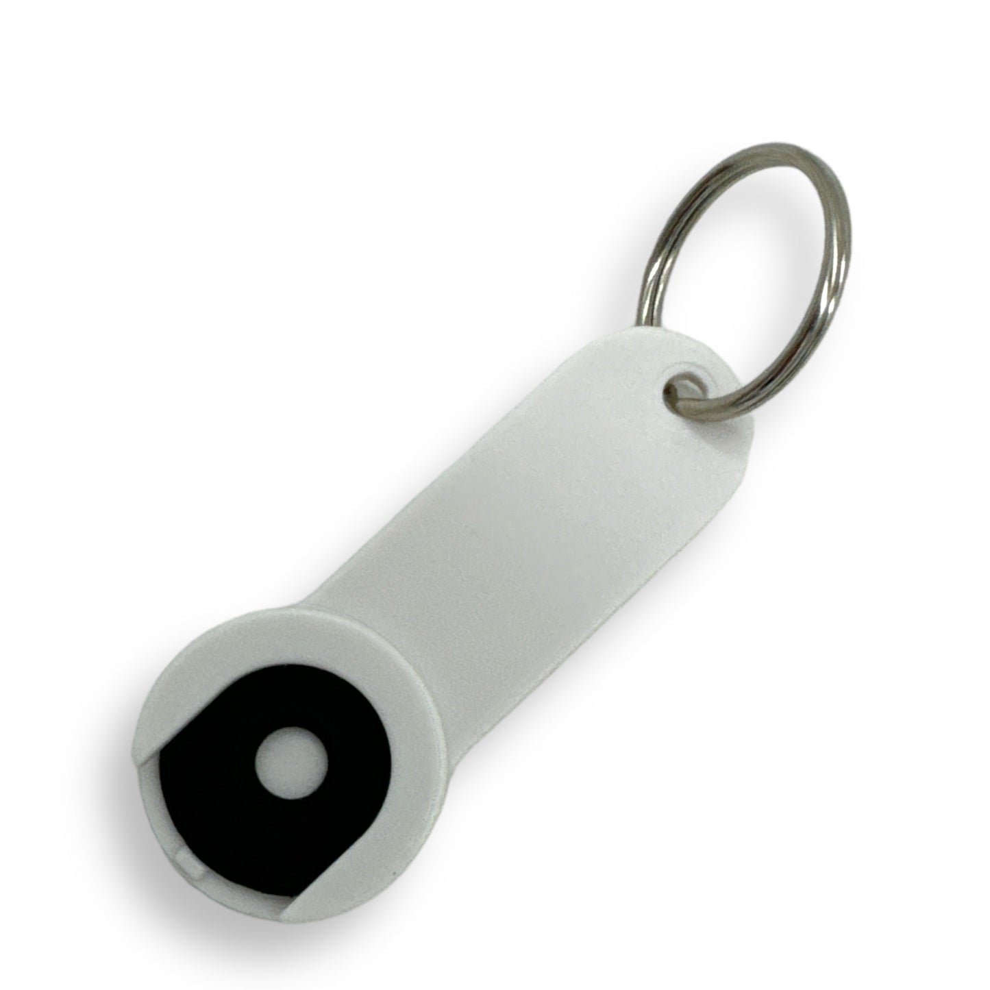 Keychain with Smiley Face and Shopping Cart Coin 