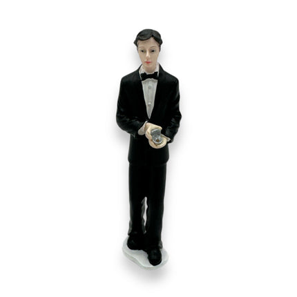 Gentleman in Gala - Classic Men's Figurine with Charm