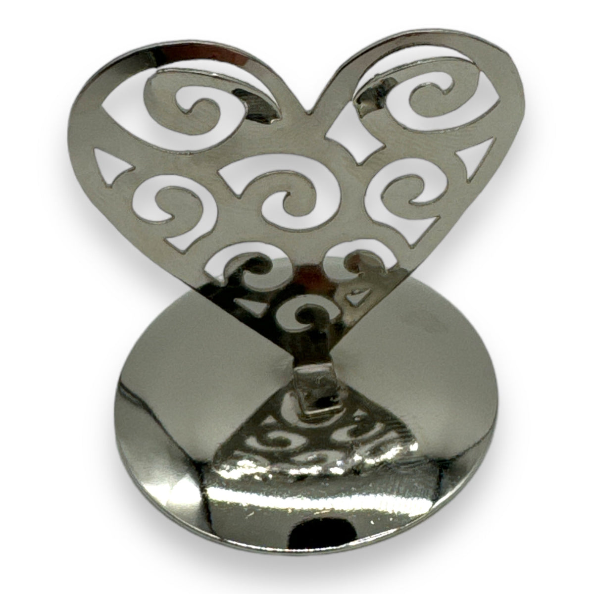 Metallherz-Accessoire mit offenen Locken